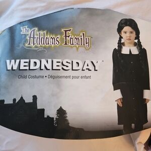 Rubie's The Addams Family Wednesday Child Costume, Medium, NWT, See Note